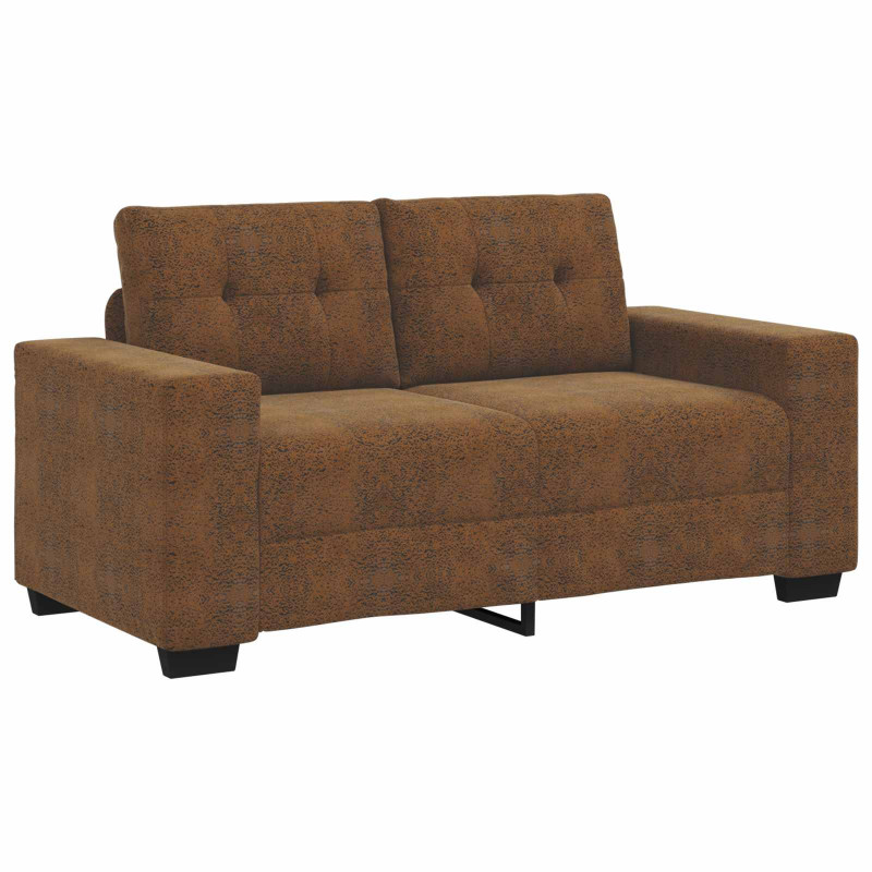 Sofa 3 pcs Brązowy 221 x 80 x 80 cm Tkanina lniana