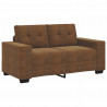 Sofa 3 pcs Brązowy 221 x 80 x 80 cm Tkanina lniana