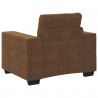 Sofa 3 pcs Brązowy 221 x 80 x 80 cm Tkanina lniana