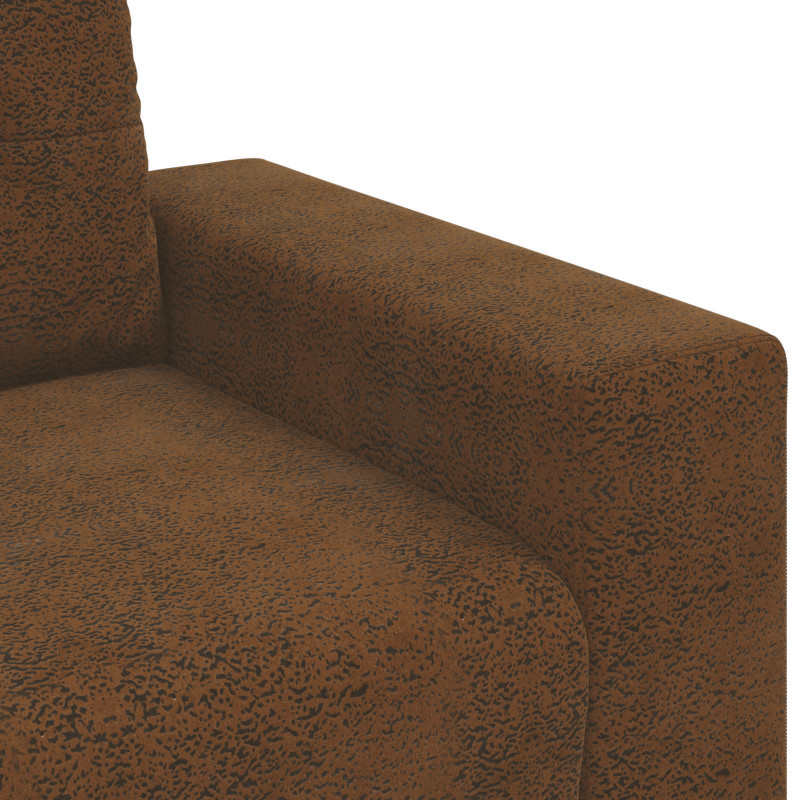 Sofa 3 pcs Brązowy 221 x 80 x 80 cm Tkanina lniana