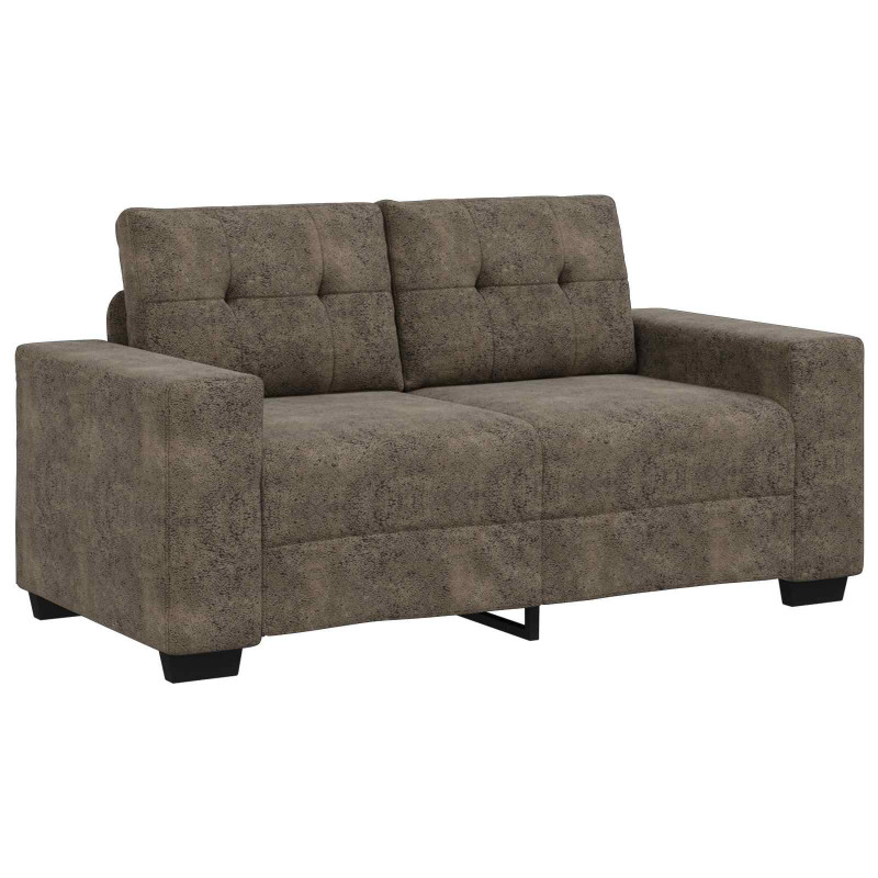 Sofa 3 pcs Ciemnoszary 221 x 80 x 80 cm Tkanina lniana