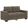 Sofa 3 pcs Ciemnoszary 221 x 80 x 80 cm Tkanina lniana
