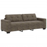 Sofa 3 pcs Ciemnoszary 221 x 80 x 80 cm Tkanina lniana