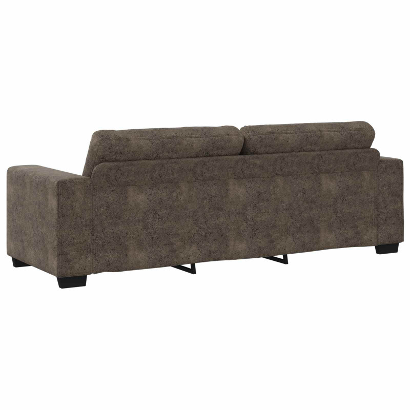 Sofa 3 pcs Ciemnoszary 221 x 80 x 80 cm Tkanina lniana