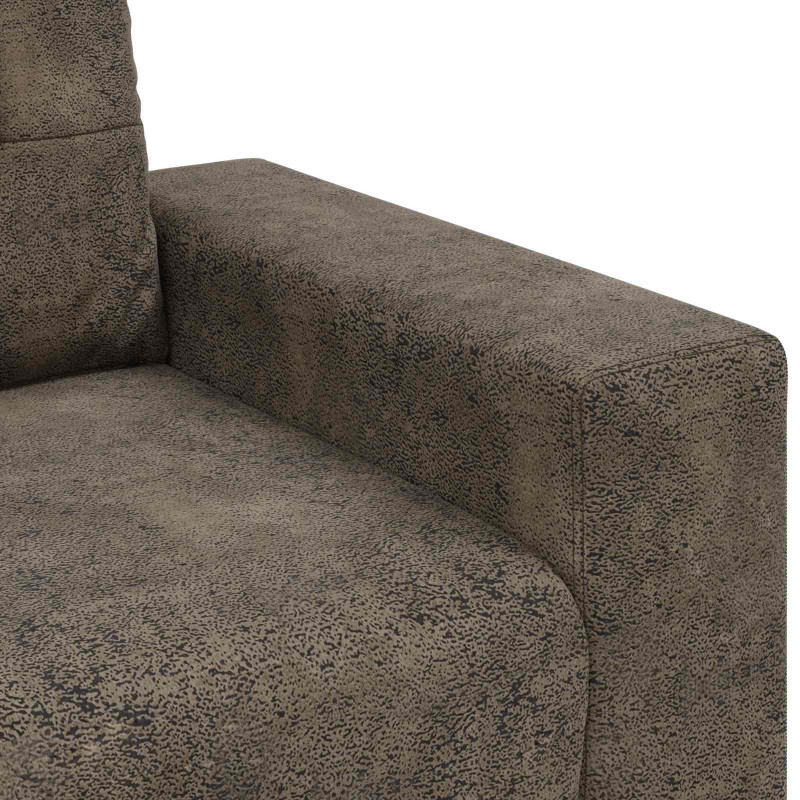 Sofa 3 pcs Ciemnoszary 221 x 80 x 80 cm Tkanina lniana