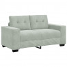 Zestaw Sof 3 pcs Jasnoszary 221 x 80 x 80 cm Aksamit