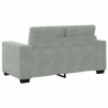 Zestaw Sof 3 pcs Jasnoszary 221 x 80 x 80 cm Aksamit