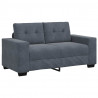 Zestaw Sof 3 pcs Ciemnoszary 221 x 80 x 80 cm Aksamit