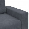 Zestaw Sof 3 pcs Ciemnoszary 221 x 80 x 80 cm Aksamit