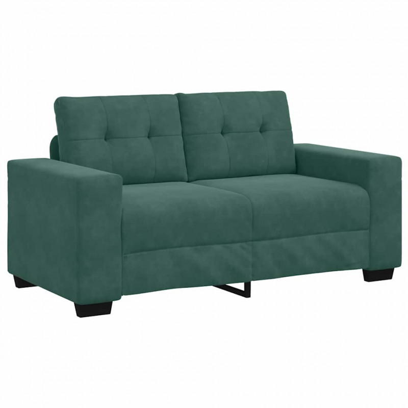 Zestaw Sof 3 pcs Ciemna zieleń 221 x 80 x 80 cm Aksamit