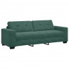Zestaw Sof 3 pcs Ciemna zieleń 221 x 80 x 80 cm Aksamit