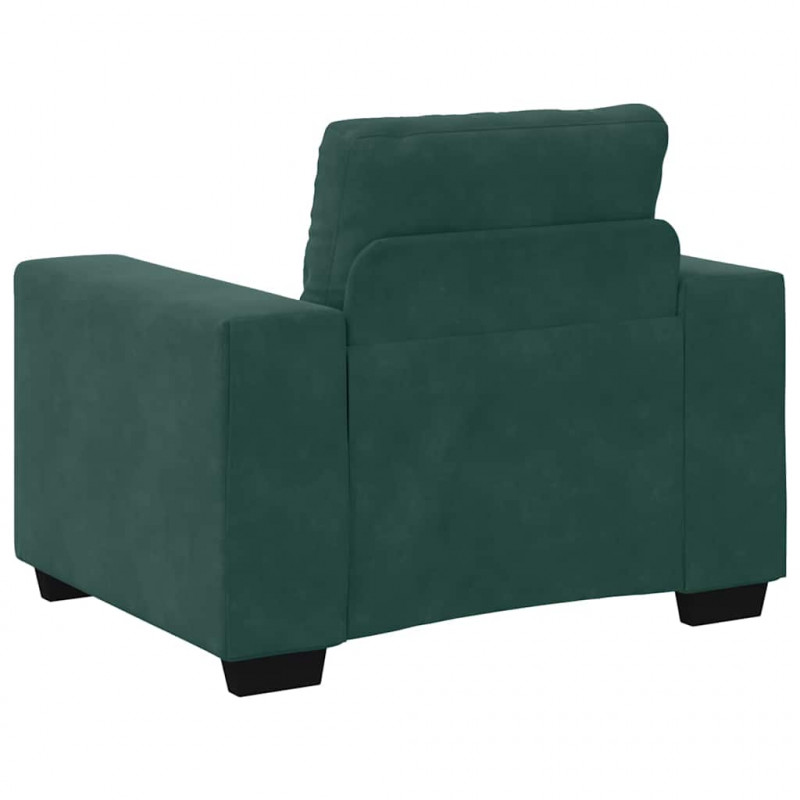 Zestaw Sof 3 pcs Ciemna zieleń 221 x 80 x 80 cm Aksamit