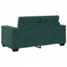 Zestaw Sof 3 pcs Ciemna zieleń 221 x 80 x 80 cm Aksamit