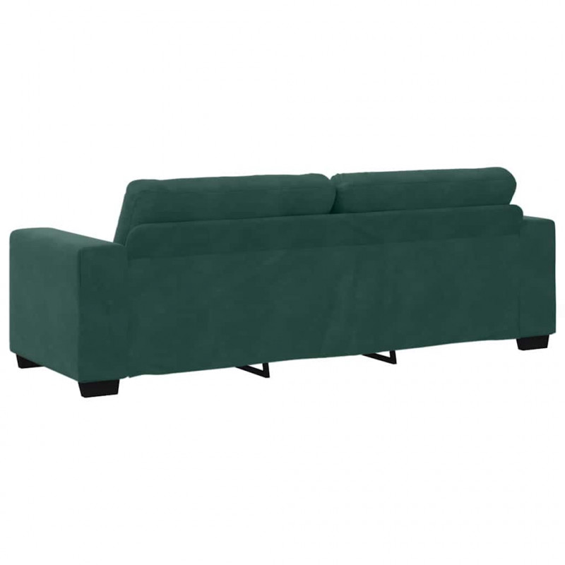 Zestaw Sof 3 pcs Ciemna zieleń 221 x 80 x 80 cm Aksamit