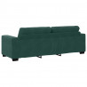 Zestaw Sof 3 pcs Ciemna zieleń 221 x 80 x 80 cm Aksamit