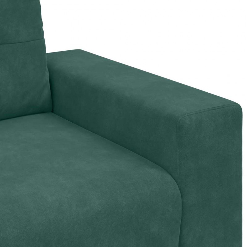 Zestaw Sof 3 pcs Ciemna zieleń 221 x 80 x 80 cm Aksamit
