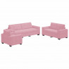 Zestaw Sof 3 pcs Różowy 221 x 80 x 80 cm Aksamit