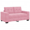 Zestaw Sof 3 pcs Różowy 221 x 80 x 80 cm Aksamit