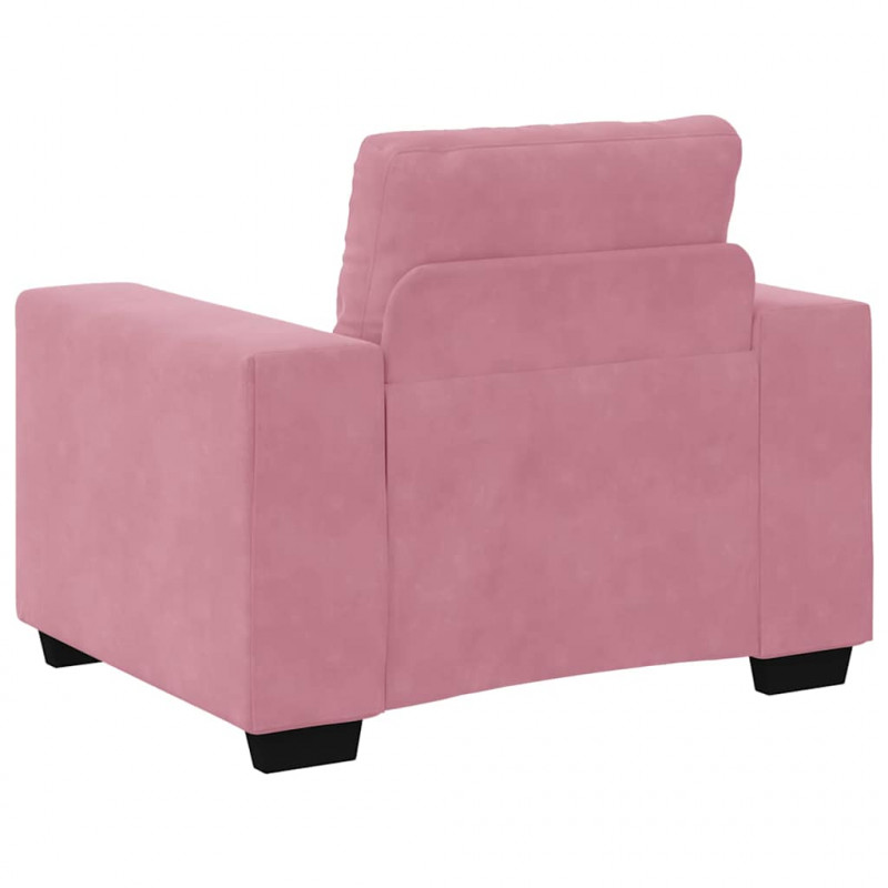 Zestaw Sof 3 pcs Różowy 221 x 80 x 80 cm Aksamit