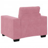 Zestaw Sof 3 pcs Różowy 221 x 80 x 80 cm Aksamit