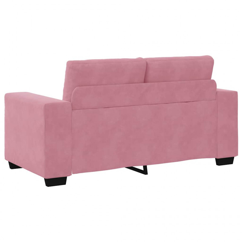 Zestaw Sof 3 pcs Różowy 221 x 80 x 80 cm Aksamit