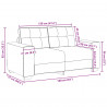 Zestaw Sof 3 pcs Różowy 221 x 80 x 80 cm Aksamit