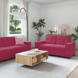 Zestaw Sof 3 pcs Czerwony Wiatr 221 x 80 x 80 cm Aksamit