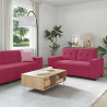 Zestaw Sof 3 pcs Czerwony Wiatr 221 x 80 x 80 cm Aksamit