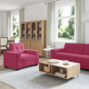 Zestaw Sof 3 pcs Czerwony Wiatr 221 x 80 x 80 cm Aksamit