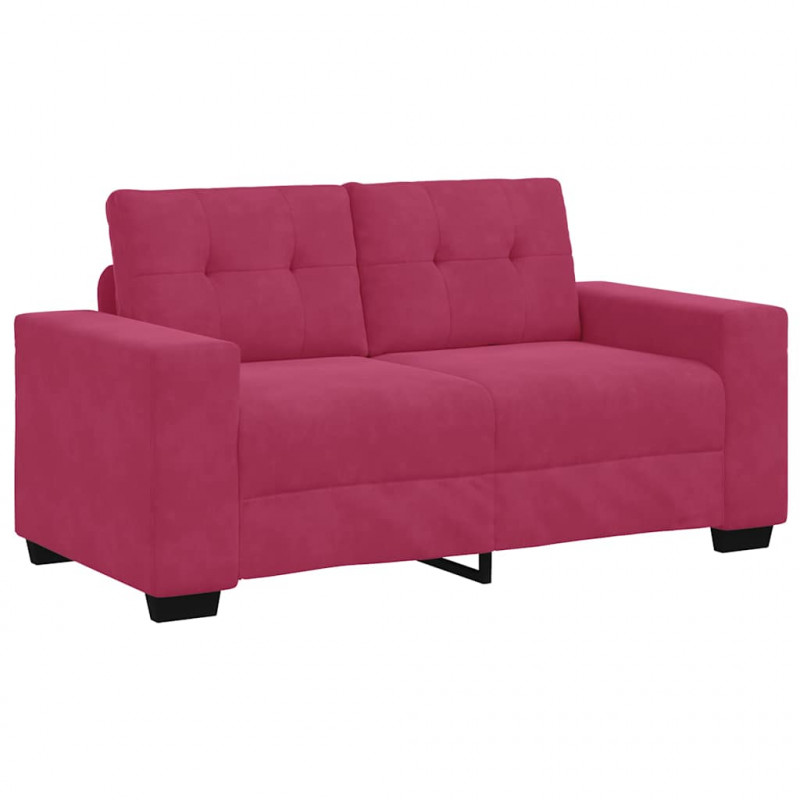 Zestaw Sof 3 pcs Czerwony Wiatr 221 x 80 x 80 cm Aksamit