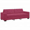 Zestaw Sof 3 pcs Czerwony Wiatr 221 x 80 x 80 cm Aksamit