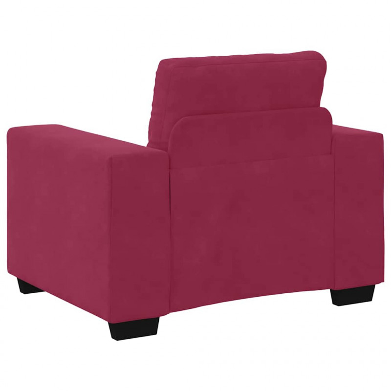 Zestaw Sof 3 pcs Czerwony Wiatr 221 x 80 x 80 cm Aksamit