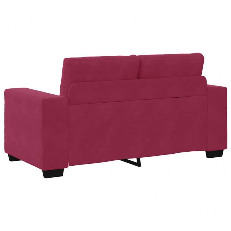 Zestaw Sof 3 pcs Czerwony Wiatr 221 x 80 x 80 cm Aksamit
