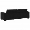 Zestaw Sof 3 pcs Czarny 221 x 80 x 80 cm Aksamit