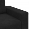 Zestaw Sof 3 pcs Czarny 221 x 80 x 80 cm Aksamit
