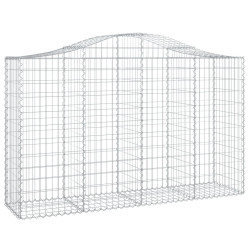 Kosze gabionowe, 10 szt, 200x50x120/140cm, galwanizowane żelazo