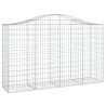 Kosze gabionowe, 10 szt, 200x50x120/140cm, galwanizowane żelazo