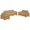 Zestaw Sof 3 pcs Brązowy 221 x 80 x 80 cm Aksamit