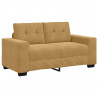 Zestaw Sof 3 pcs Brązowy 221 x 80 x 80 cm Aksamit