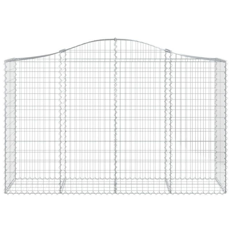 Kosze gabionowe, 10 szt, 200x50x120/140cm, galwanizowane żelazo