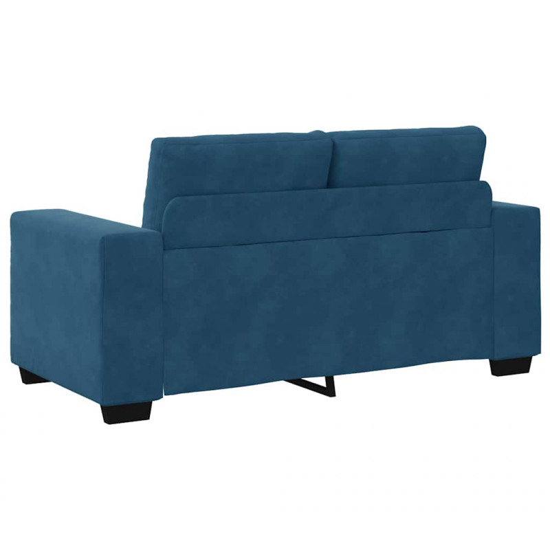 Zestaw Sof 3 pcs Niebieski 221 x 80 x 80 cm Aksamit