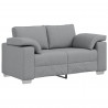 Sofa 3 pcs Jasnoszary 219 x 80 x 82 cm Tkanina lniana