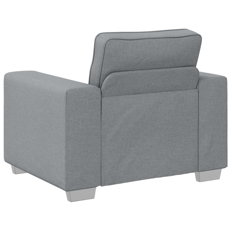 Sofa 3 pcs Jasnoszary 219 x 80 x 82 cm Tkanina lniana