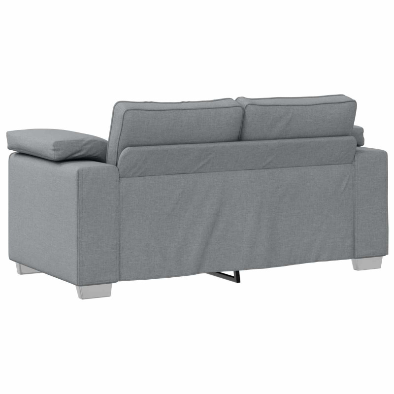 Sofa 3 pcs Jasnoszary 219 x 80 x 82 cm Tkanina lniana