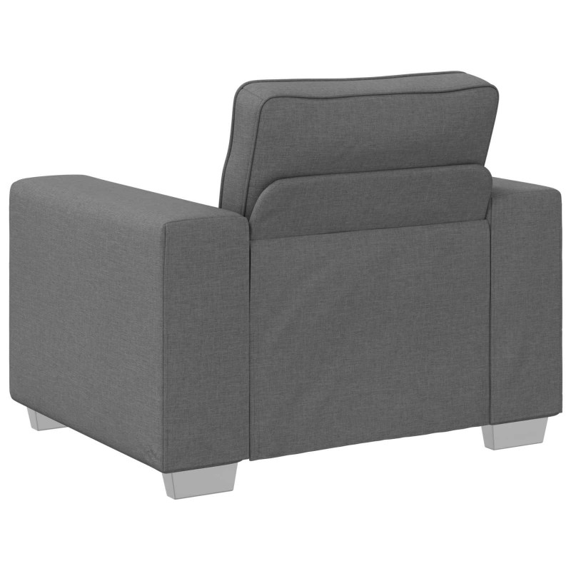 Sofa 3 pcs Ciemnoszary 219 x 80 x 82 cm Tkanina lniana