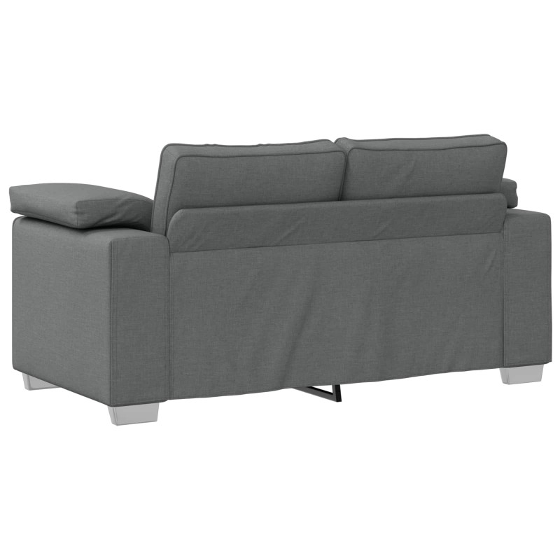 Sofa 3 pcs Ciemnoszary 219 x 80 x 82 cm Tkanina lniana
