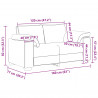 Sofa 3 pcs Ciemnoszary 219 x 80 x 82 cm Tkanina lniana