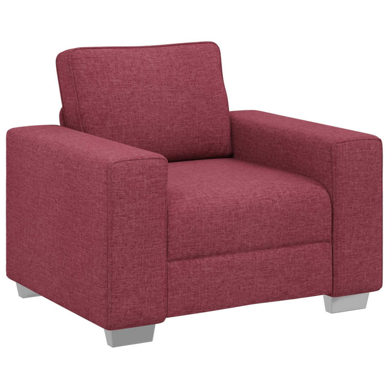 Sofa 3 pcs Czerwony Wiatr 219 x 80 x 82 cm Tkanina lniana