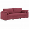 Sofa 3 pcs Czerwony Wiatr 219 x 80 x 82 cm Tkanina lniana