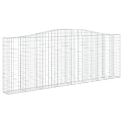 Kosze gabionowe, 4 szt, 400x30x140/160 cm, galwanizowane żelazo